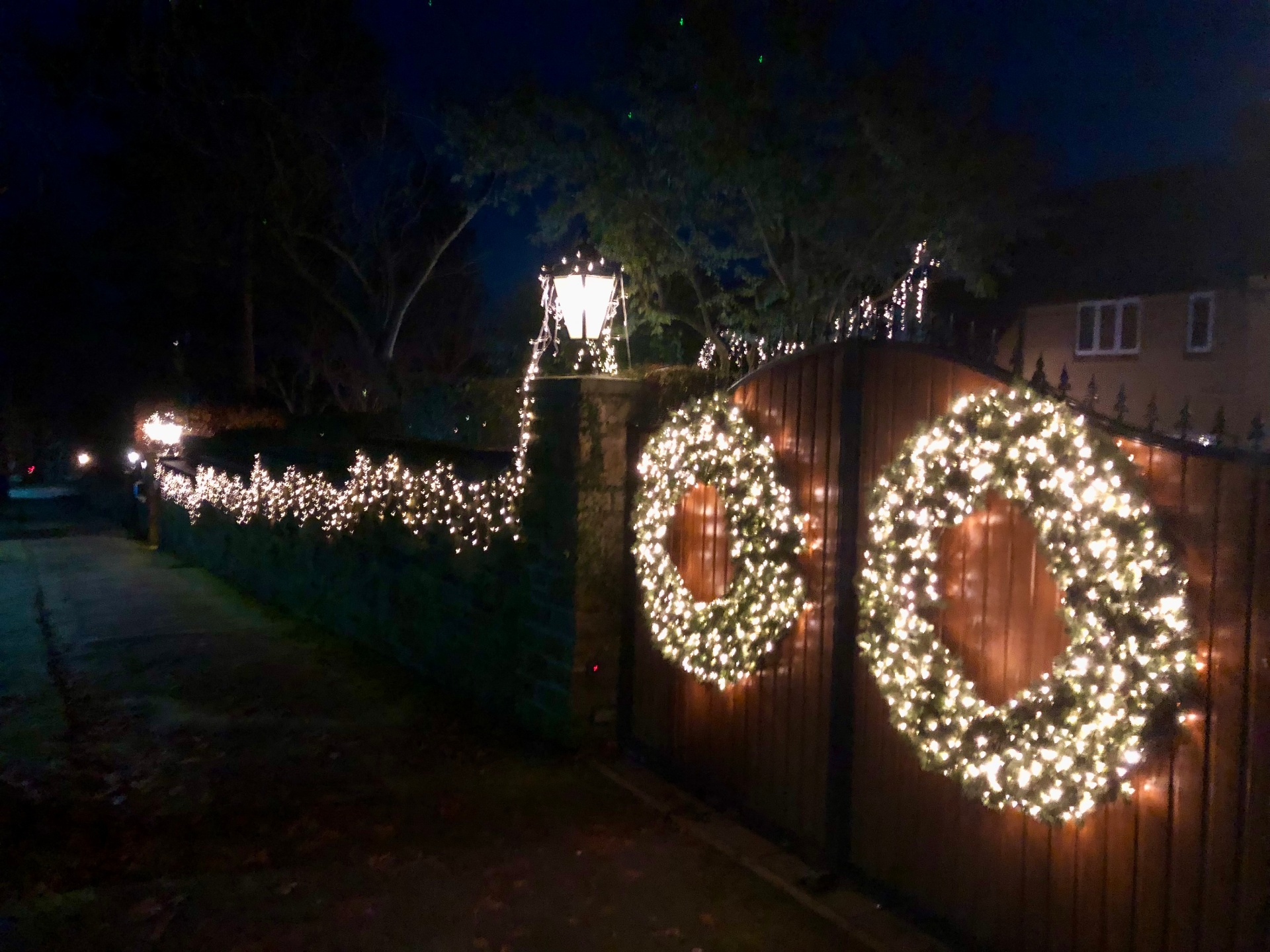Exterior festive lighting